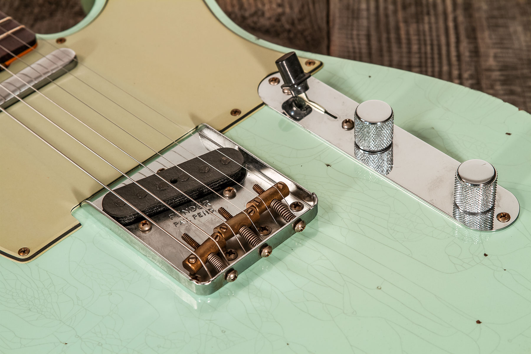 Fender Custom Shop Tele 1961 2s Ht Rw #cz565334 - Relic Faded Surf Green - Televorm elektrische gitaar - Variation 4