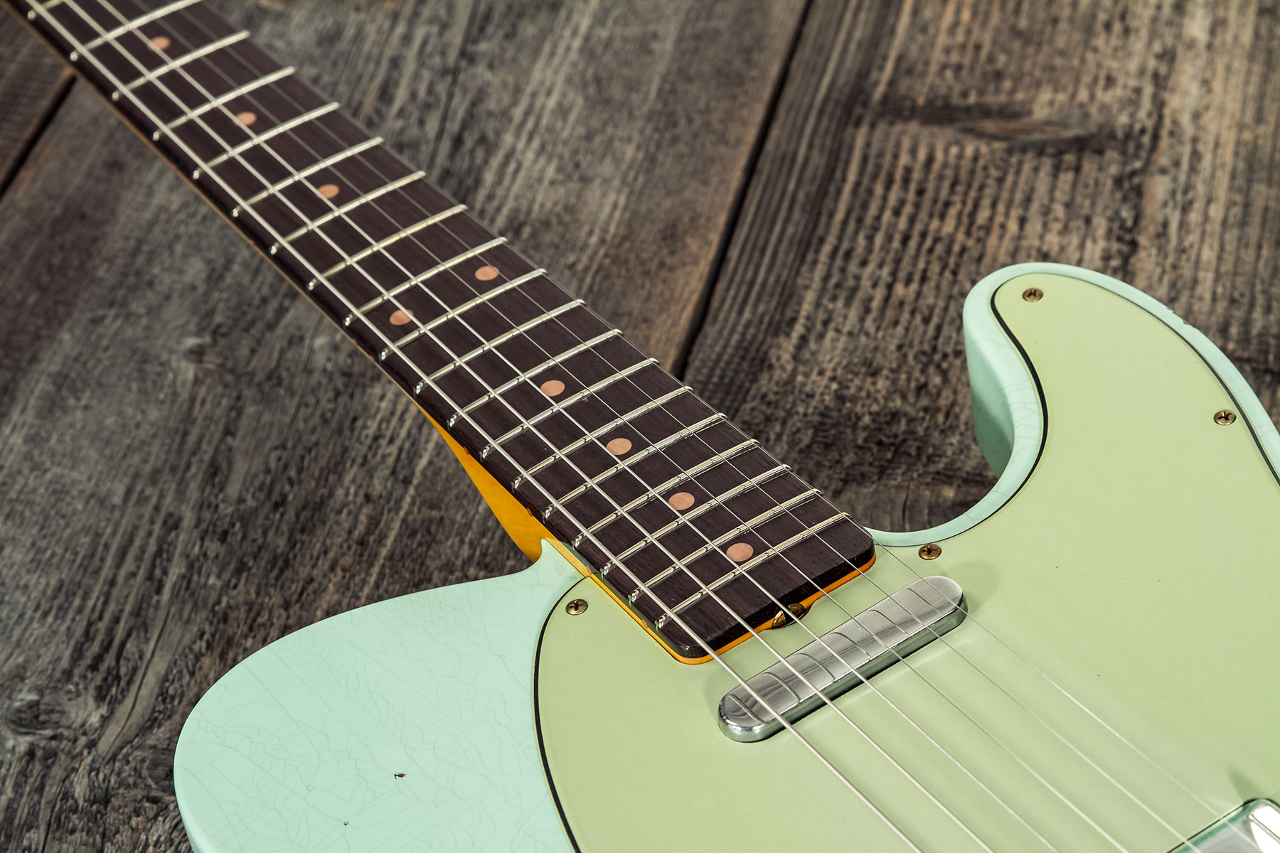 Fender Custom Shop Tele 1961 2s Ht Rw #cz565334 - Relic Faded Surf Green - Televorm elektrische gitaar - Variation 5