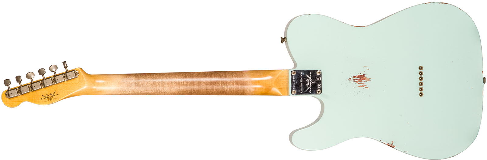 Fender Custom Shop Tele 1961 2s Ht Rw #cz576010 - Relic Aged Surf Green - Televorm elektrische gitaar - Variation 1
