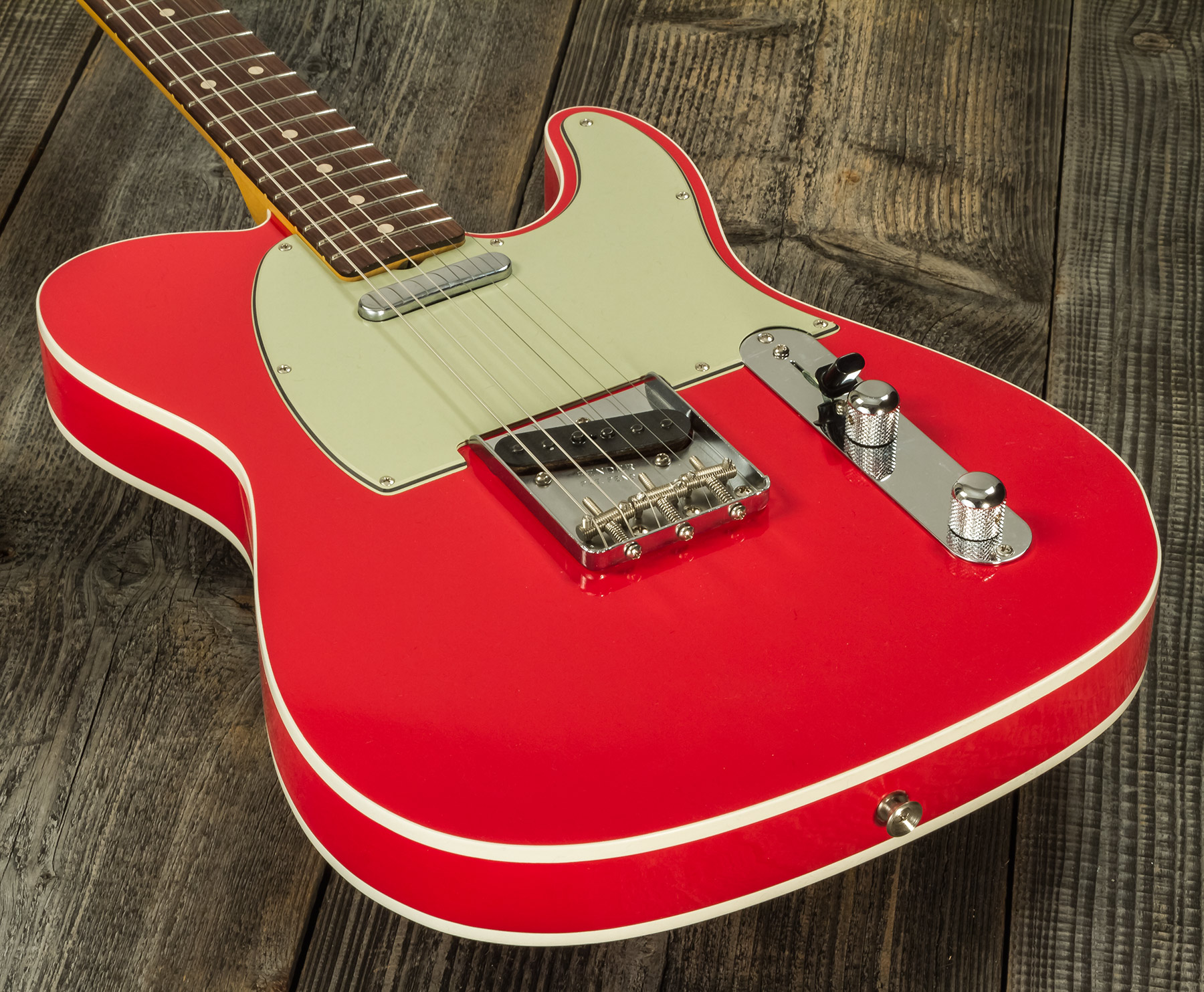 Fender Custom Shop Tele 1963 2s Ht Rw #r127693 - Closet Classic Fiesta Red - Televorm elektrische gitaar - Variation 3