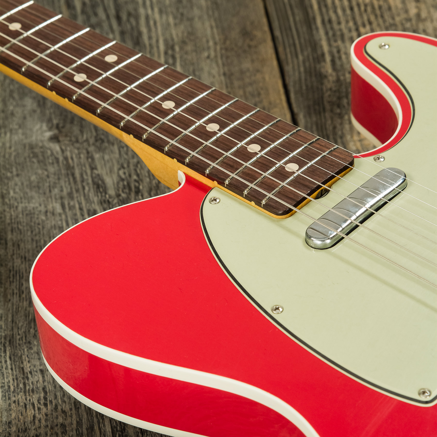 Fender Custom Shop Tele 1963 2s Ht Rw #r127693 - Closet Classic Fiesta Red - Televorm elektrische gitaar - Variation 6