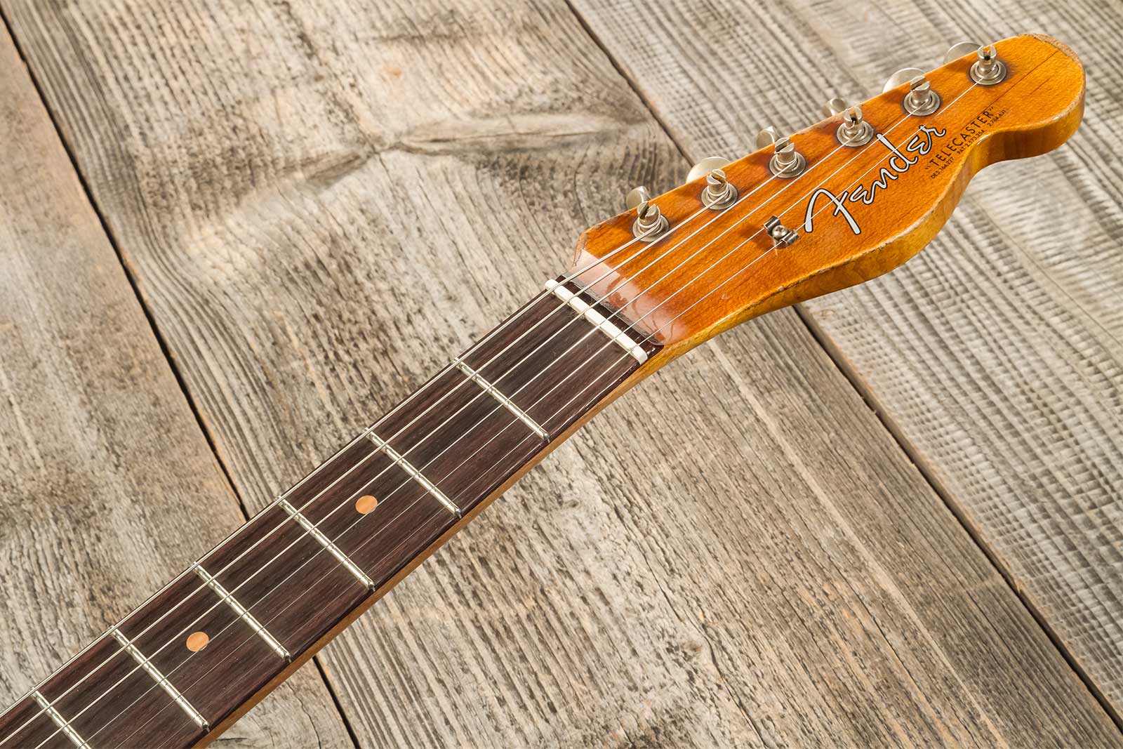 Fender Custom Shop Tele 1963 2s Ht Rw #r136206 - Super Heavy Relic 2-color Sunburst - Televorm elektrische gitaar - Variation 8