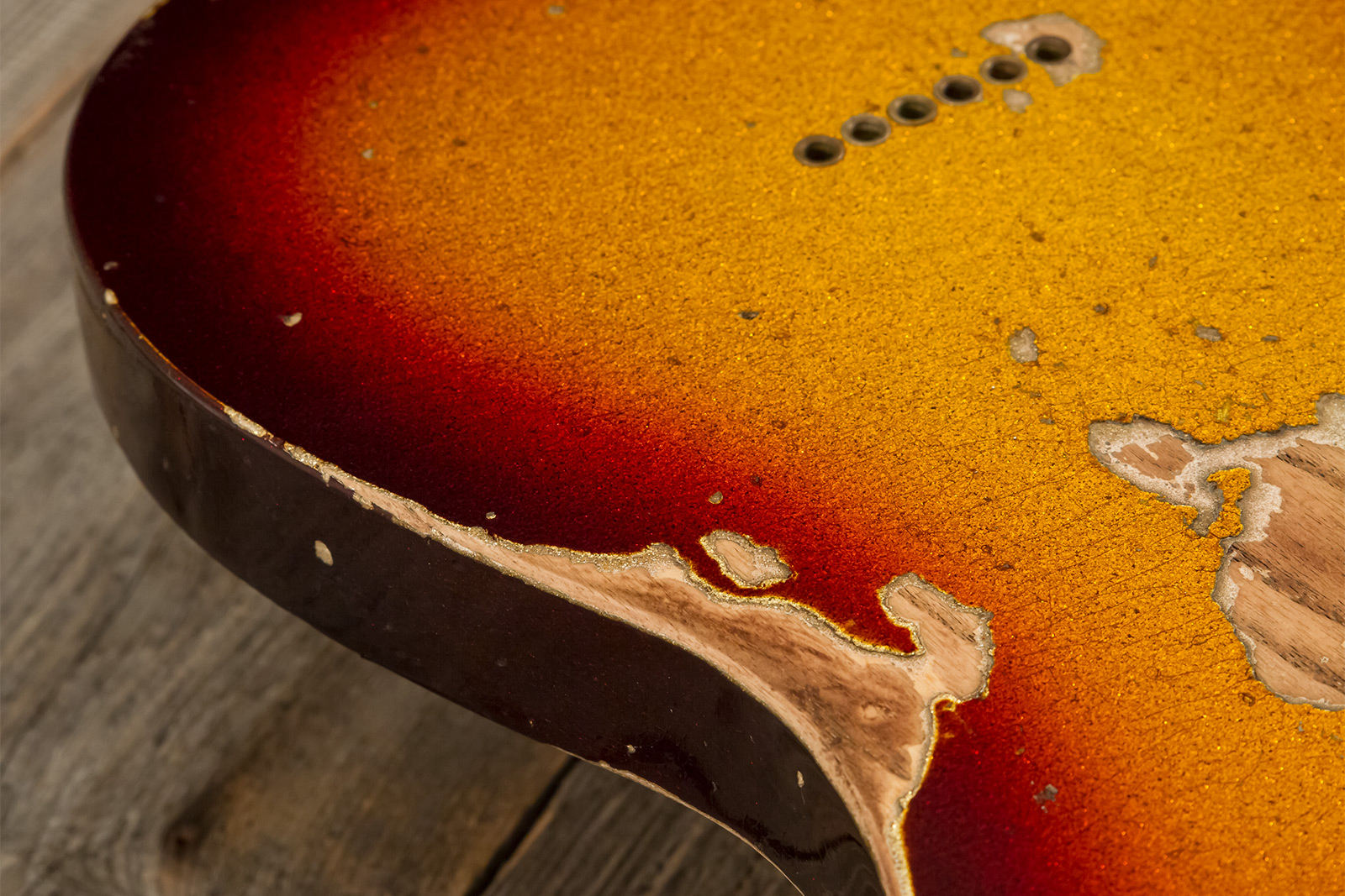 Fender Custom Shop Tele 1963 2s Ht Rw #r141275 - Heavy Relic Sparkle 3-color Sunburst - Televorm elektrische gitaar - Variation 11