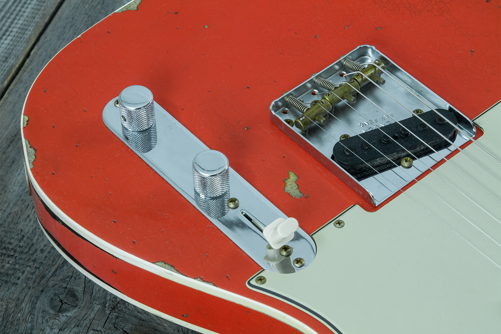 Fender Custom Shop Tele Custom 1960 2s Ht Rw #cz579562 - Heavy Relic Tahitian Coral O. 3-color Sunburst - Televorm elektrische gitaar - Variation 5