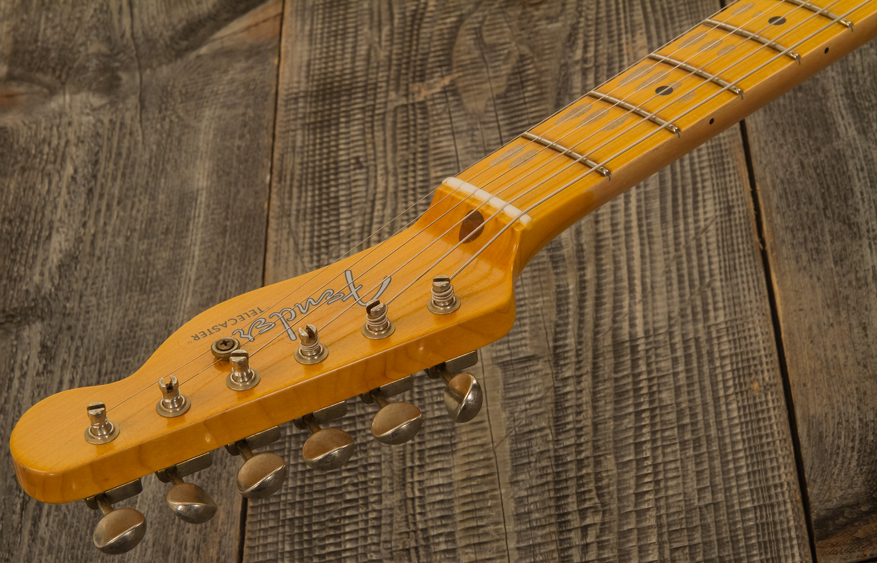 Fender Custom Shop Tele Custom Tomatillo 2s Ht Mn #r110879 - Relic Lake Placid Blue - Televorm elektrische gitaar - Variation 9
