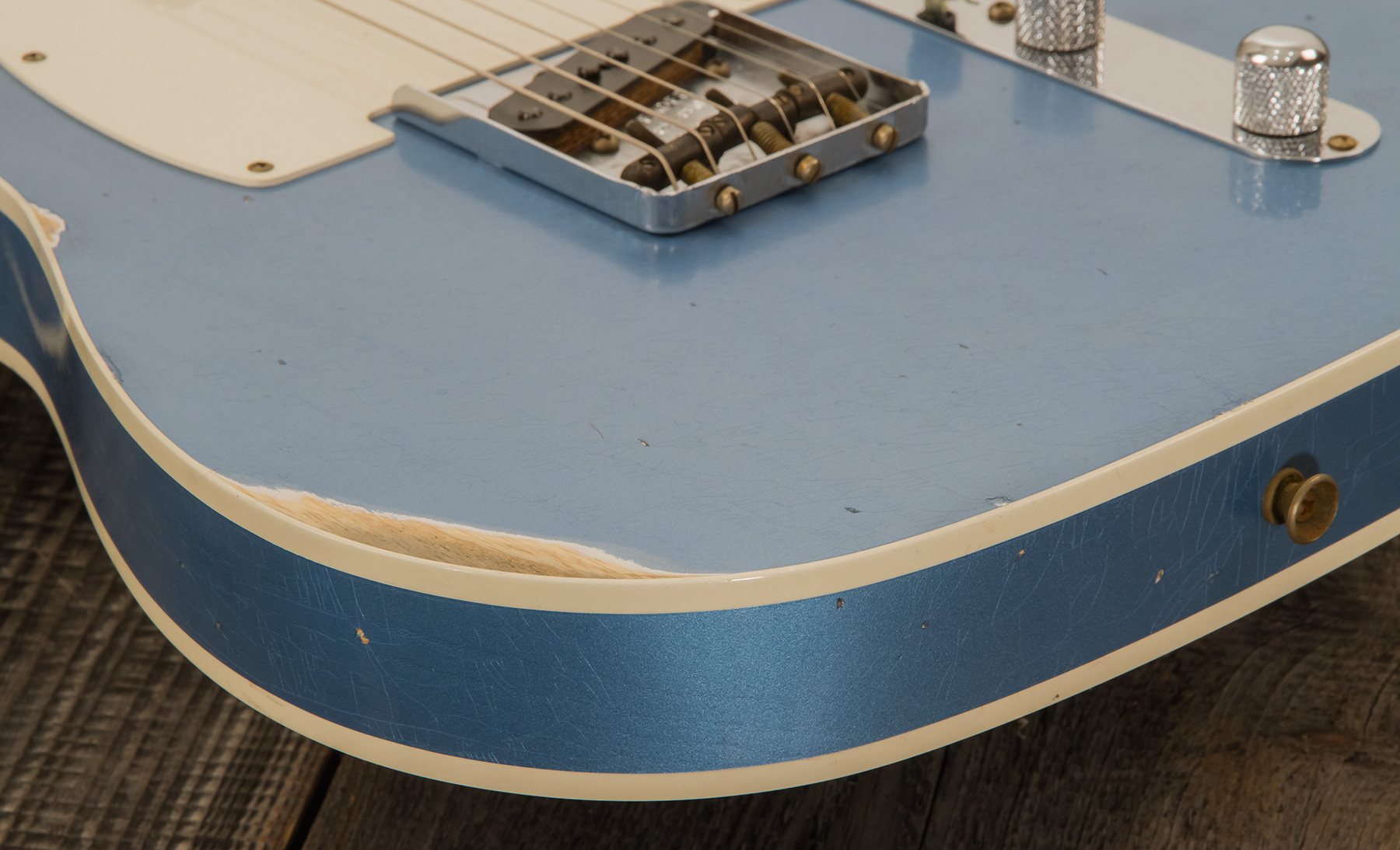 Fender Custom Shop Tele Custom Tomatillo 2s Ht Mn #r110879 - Relic Lake Placid Blue - Televorm elektrische gitaar - Variation 7