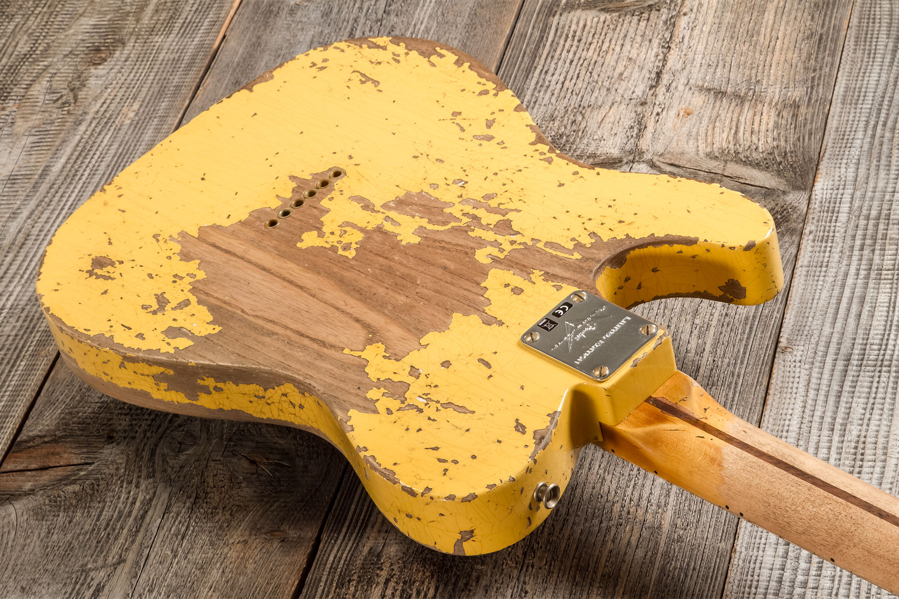 Fender Custom Shop Tele Nocaster 1951 2s Ht Mn #r135083 - Super Heavy Relic Nocaster Blonde - Televorm elektrische gitaar - Variation 6