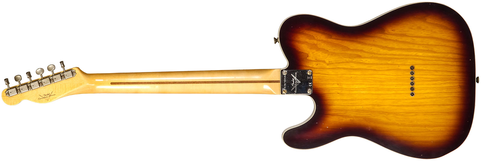 Fender Custom Shop Tele Thinline 50s Mn #cz574212 - Journeyman Relic Aged 2-color Sunburst - Televorm elektrische gitaar - Variation 2