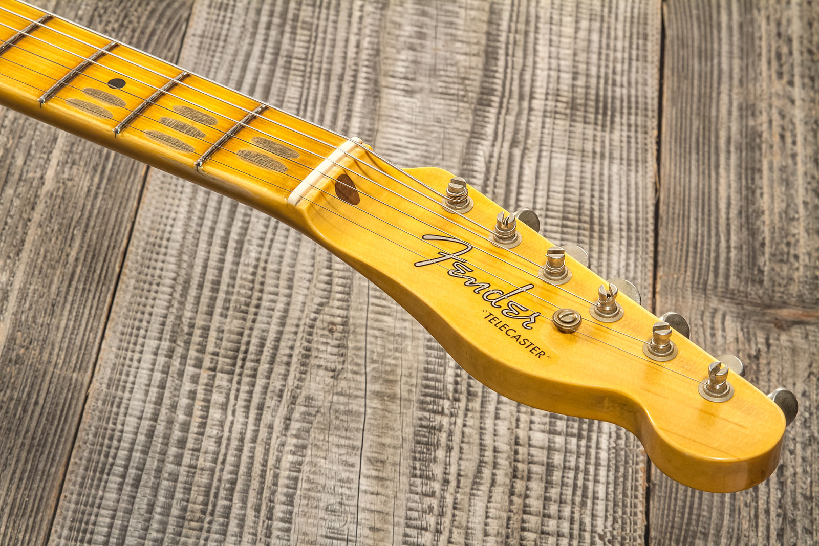 Fender Custom Shop Tele Thinline 50s Mn #cz574212 - Journeyman Relic Aged 2-color Sunburst - Televorm elektrische gitaar - Variation 8