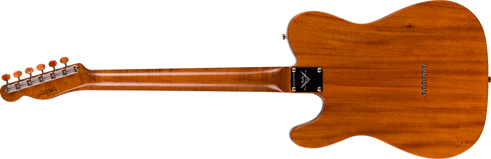 Fender Custom Shop Tele Thinline Dual P90 Maple Burl Artisan 2s Ht Rw - Nos Aged Natural - Semi hollow elektriche gitaar - Variation 1