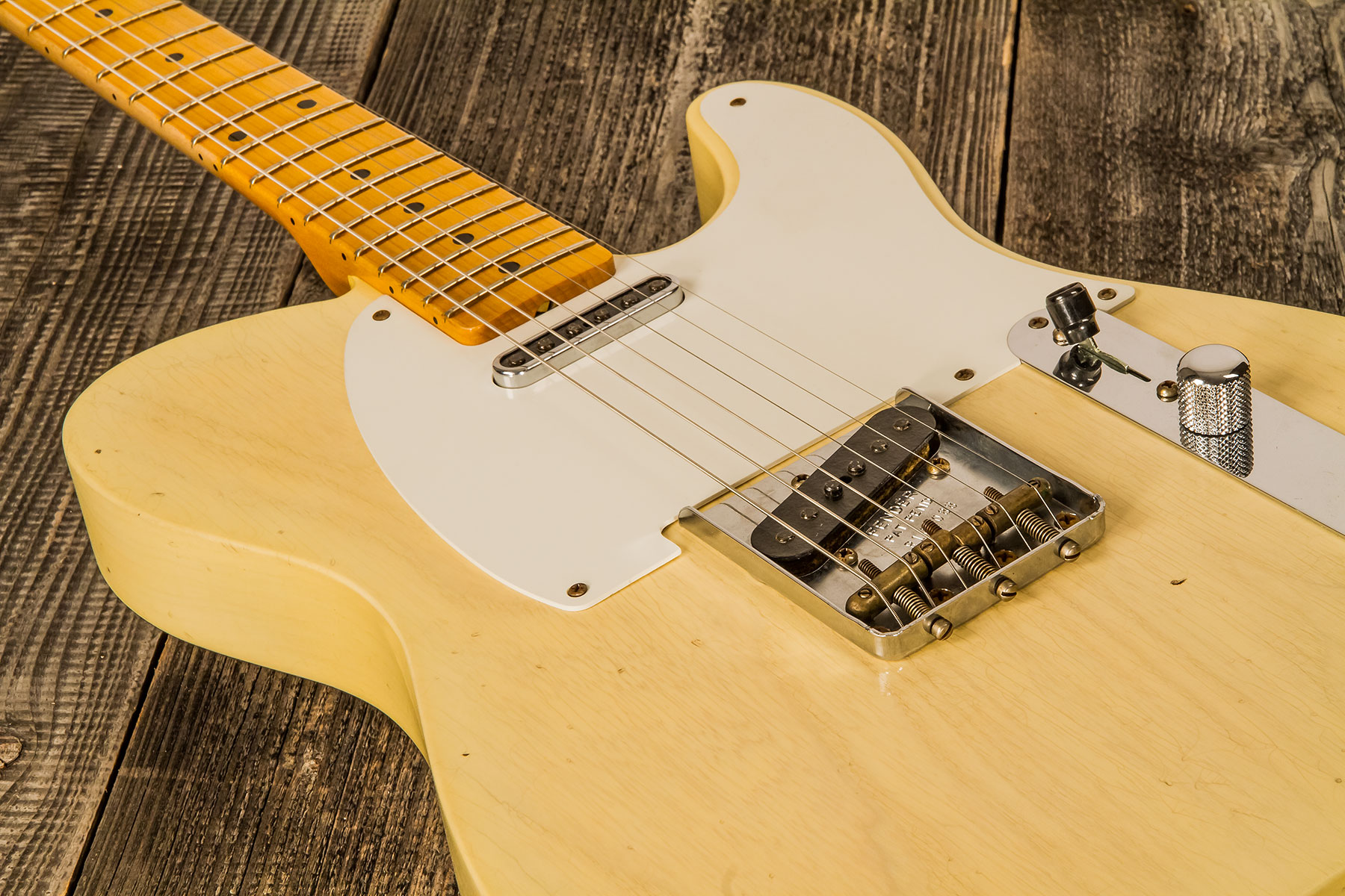 Fender Custom Shop Tele Tomatillo Ltd 2s Ht Mn #r109088 - Journeyman Relic Natural Blonde - Televorm elektrische gitaar - Variation 3