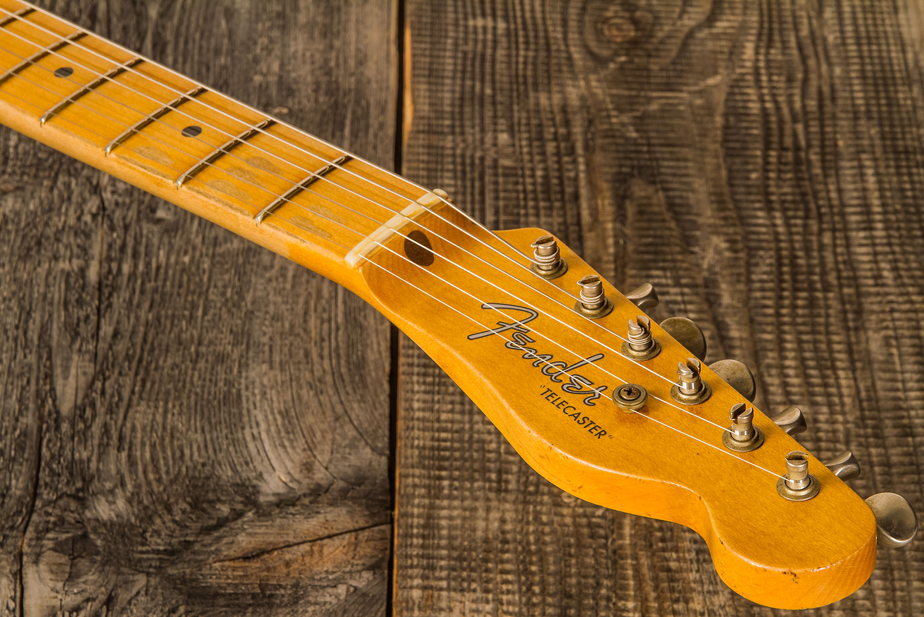 Fender Custom Shop Tele Tomatillo Ltd 2s Ht Mn #r109088 - Journeyman Relic Natural Blonde - Televorm elektrische gitaar - Variation 4