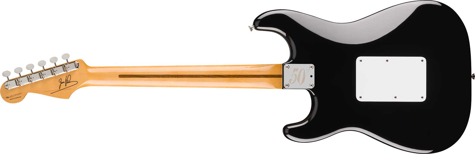 Fender Dave Murray Strat 50th Ann. Mex Ltd Signature Hsh Seymour Duncan Fr Rw - Black - Kenmerkende elektrische gitaar - Variation 1