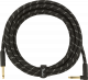 Deluxe Instrument Cable, 15ft, Straight/Angle - Black Tweed