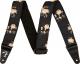 Floral 2-inches Guitar Strap - Black