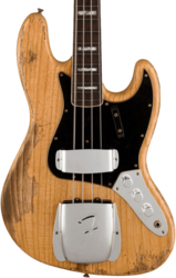 Solid body elektrische bas Fender Custom Shop Jazz Bass Custom - Heavy relic aged natural
