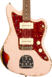 Retro-rock elektrische gitaar Fender Custom Shop 1962 Jazzmaster #R132659 - Heavy Relic Shell Pink o. 3-Color Sunburst