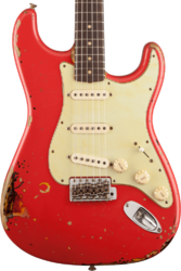 Elektrische gitaar in strat vorm Fender Custom Shop Michael Landau 1963 Stratocaster - Relic fiesta red o. 3-color sunburst
