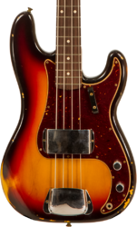 Solid body elektrische bas Fender Custom Shop 1961 Precision Bass #CZ556533 - Relic 3-color sunburst