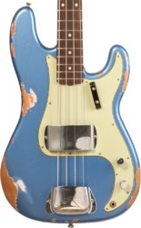 Solid body elektrische bas Fender Custom Shop 1964 Precision Bass #R135935 - Heavy relic lake placid blue