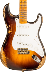 Elektrische gitaar in str-vorm Fender Custom Shop 70th Anniversary 1954 Stratocaster Ltd #XN4309 - Heavy relic wide fade 2-color sunburst