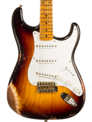 Elektrische gitaar in str-vorm Fender Custom Shop 70th Anniversary 1954 Stratocaster Ltd #XN4888 - Heavy relic 2-color sunburst