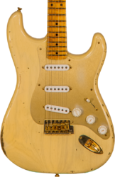 Elektrische gitaar in str-vorm Fender '55 Bone Tone Strat Ltd #CZ554628 - Relic honey blonde w/ gold hardware