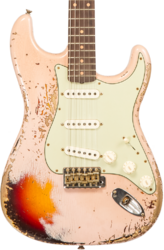 Elektrische gitaar in str-vorm Fender Custom Shop 1959 Stratocaster #CZ579895 - Super Heavy Relic Shell Pink o. 3-Color Sunburst