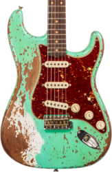 Elektrische gitaar in str-vorm Fender Custom Shop 1960 Stratocaster #CZ579718 - Super heavy relic sea foam green