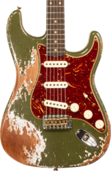 Elektrische gitaar in str-vorm Fender Custom Shop 1960 Stratocaster #CZ579769 - Super heavy relic olive green