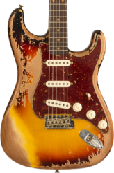 Elektrische gitaar in strat vorm Fender Custom Shop 1960 Stratocaster Roasted #CZ583123 - Super Heavy Relic 3-Color Sunburst