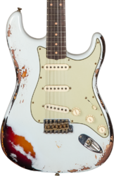 Elektrische gitaar in str-vorm Fender Custom Shop 1961 Stratocaster #CZ573714 - Heavy relic aged sonic blue o. 3-color sunburst