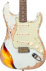Custom Shop Bone Tone Stratocaster #CZ583129 - super heavy relic sonic blue o. 3-color sunburst