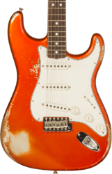 Elektrische gitaar in str-vorm Fender Custom Shop 1969 Stratocaster #R132166 - Heavy relic candy tangerine
