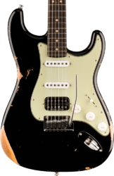 Elektrische gitaar in strat vorm Fender Custom Shop Custom Deluxe HB S-1 Stratocaster - Relic Black