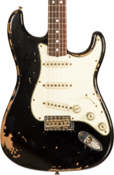 Elektrische gitaar in strat vorm Fender Custom Shop Michael Landau 1968 Stratocaster #R138684 - Relic Black