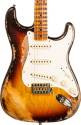 Elektrische gitaar in str-vorm Fender Custom Shop Red Hot Stratocaster #CZ580650 - Super Heavy Relic Chocolate 3-Color Sunburst