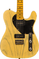Televorm elektrische gitaar Fender Custom Shop 1950 Telecaster Masterbuilt Jason Smith #R116221 - Relic nocaster blonde