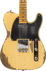 Televorm elektrische gitaar Fender Custom Shop 1952 Telecaster #R131382 - Heavy relic aged nocaster blonde