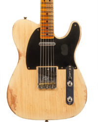 Televorm elektrische gitaar Fender Custom Shop 1952 Telecaster #R136384 - Heavy relic natural blonde