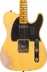 Televorm elektrische gitaar Fender Custom Shop 1952 Telecaster #R136636 - Super Heavy Relic Aged Nocaster Blonde