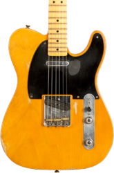 Televorm elektrische gitaar Fender Custom Shop 1952 Telecaster Masterbuilt Andy Hicks #R126811 - Relic Smoked Butterscotch Blonde