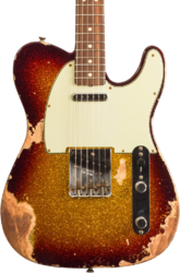 Custom Shop 1963 Telecaster #R141275 - Heavy Relic Sparkle 3-Color Sunburst