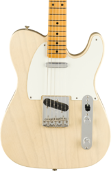 Televorm elektrische gitaar Fender Custom Shop Vintage Custom 1958 Top-Load Telecaster - Nos aged white blonde