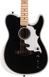 Folk gitaar Fender Jack White Triplesonic Acoustasonic Telecaster - Satin Arctic White With Black Top