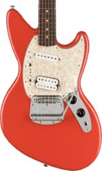 Retro-rock elektrische gitaar Fender Jag-Stang Kurt Cobain - Fiesta red