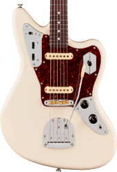 Retro-rock elektrische gitaar Fender American Professional Jaguar (USA, RW) - Olympic white