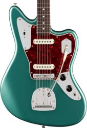 Retro-rock elektrische gitaar Fender American Professional Classic Jaguar (USA, RW) - Faded sherwood green metallic