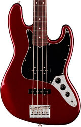 Solid body elektrische bas Fender American Professional Jazz Bass (USA, RW) - oxblood