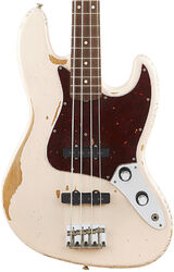 Solid body elektrische bas Fender Flea Signature Jazz Bass (MEX, RW) - Road worn shell pink